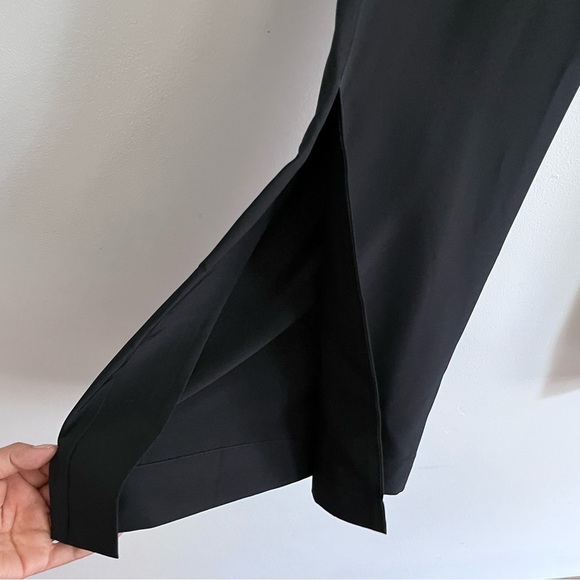 Soft Surroundings Black Athleisure Pull on Flare Slip Hem Full Length Pants - Picture 3 of 7